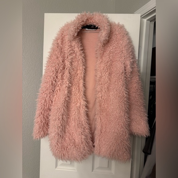 JustFab Blush Teddy Jacket - Picture 2 of 2